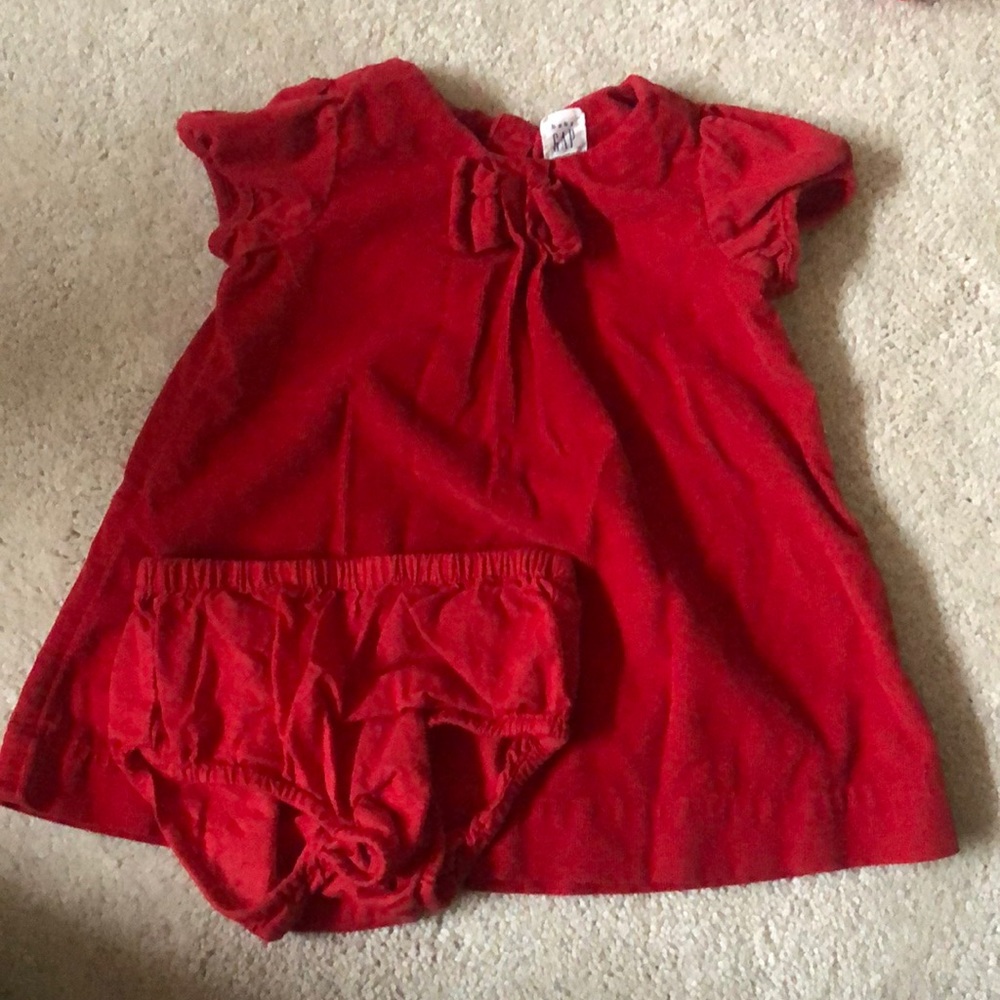 Baby gap 6-12 month red corduroy dress